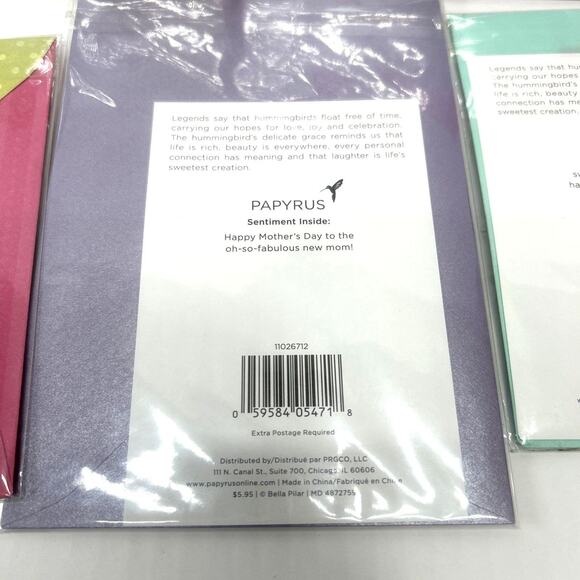 Lot of 5 Papyrus Mother's Day Cards, for Mom, Mommy to be, New Mom 3d new - Picture 12 of 13